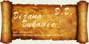 Dijana Duković vizit kartica